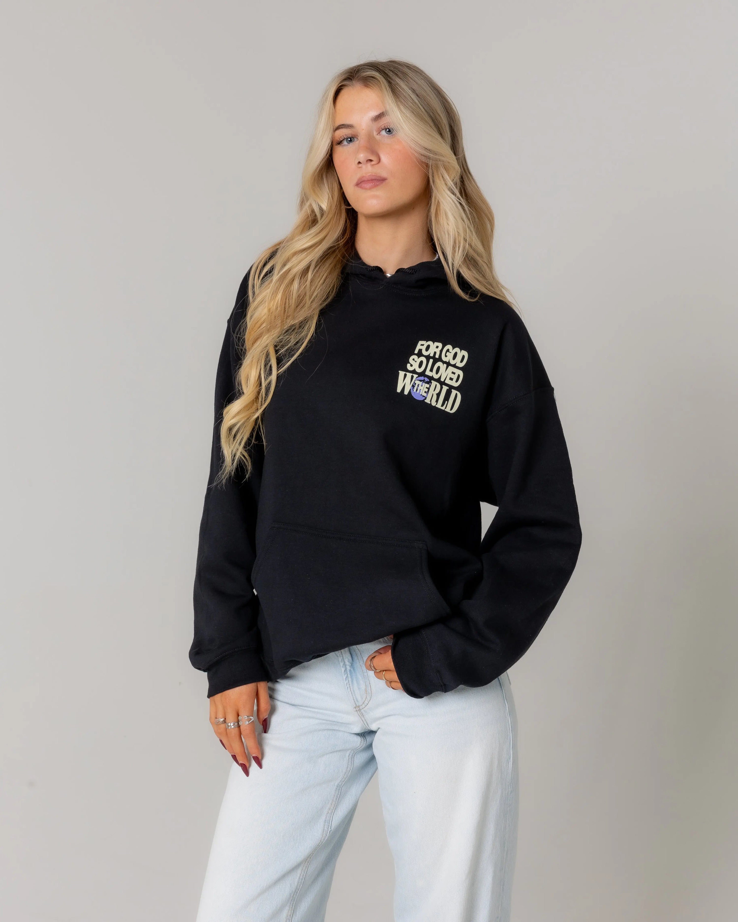 "For God So Loved The World" Hoodie Jesus Loves You