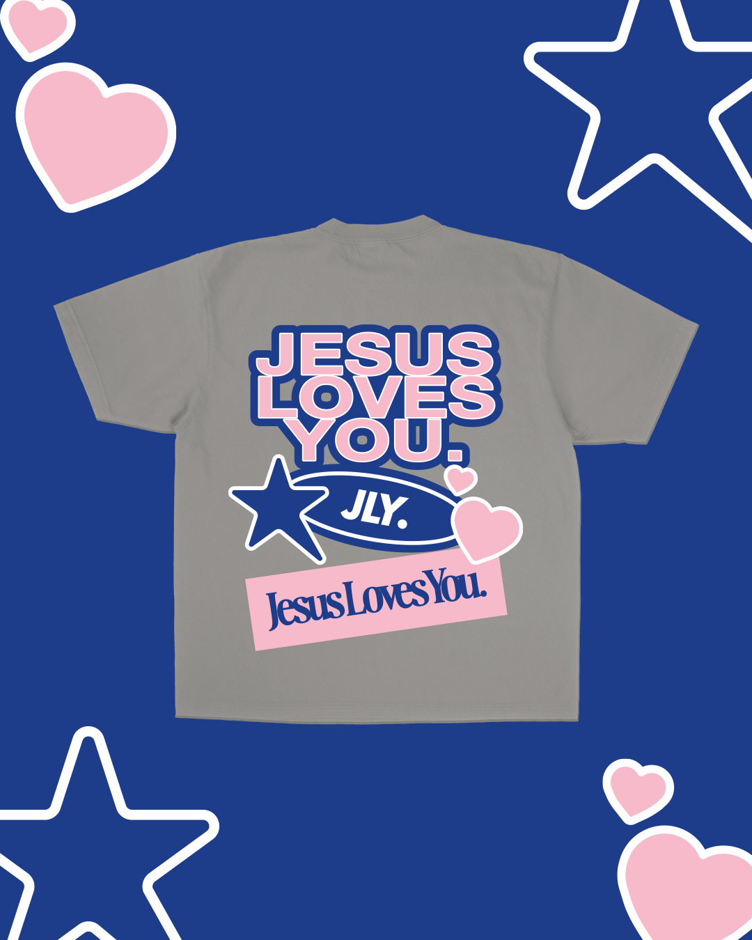 "Overbranded Tee" || Gravel Gray