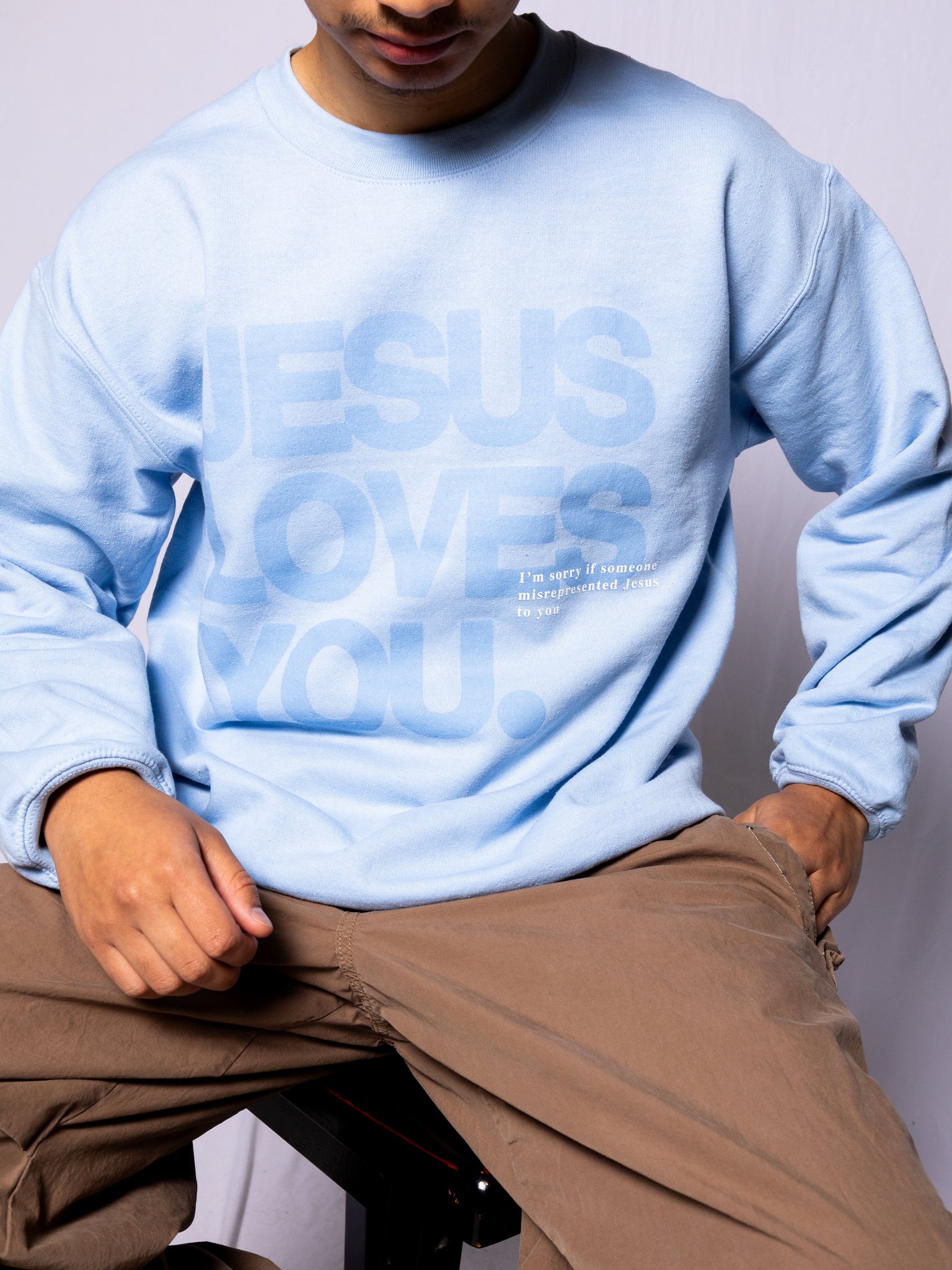 ヴェトモン JESUS LOVES YOU DESTROYED SWEATER-