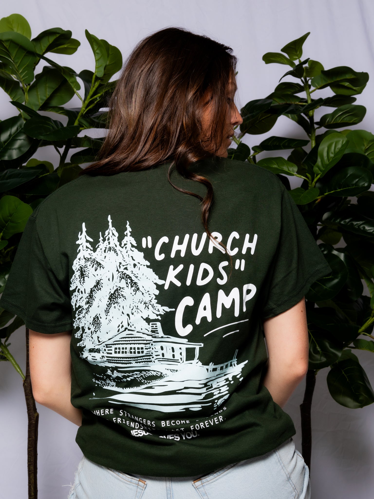"Church Camp" Tee || Dark Green || NEW