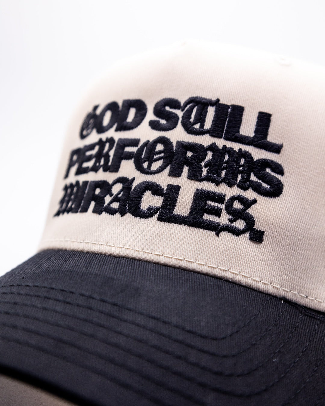 Premium Embroidered "Miracles" Cap || Jet Black