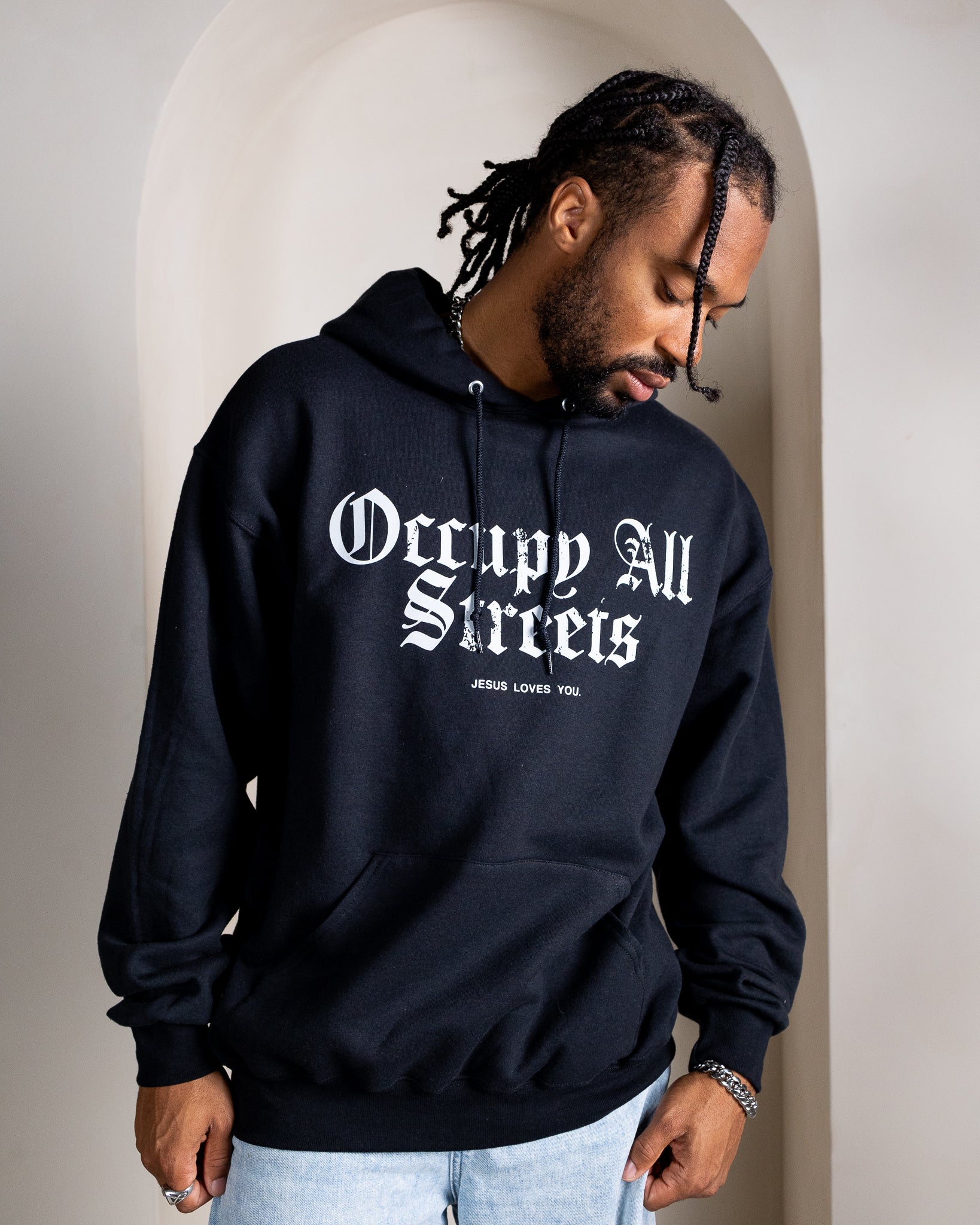 "Occupy All Streets" Hoodie || Jet Black