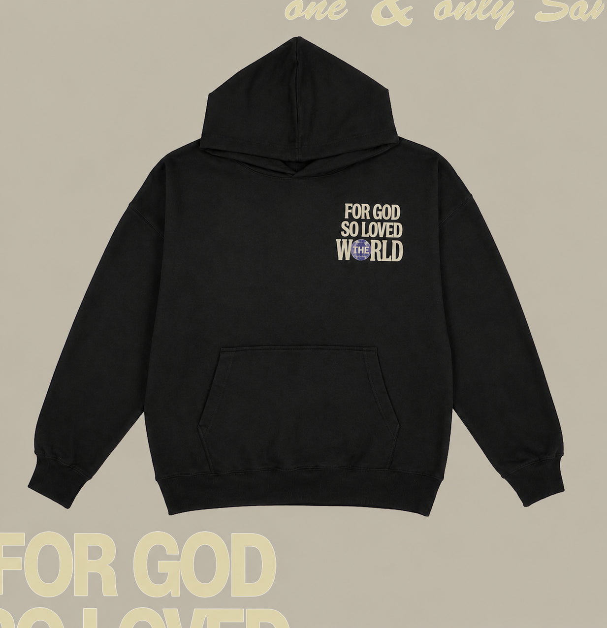 LMTD ||  "For God So Loved" Heavyweight Hoodie Jesus Loves You