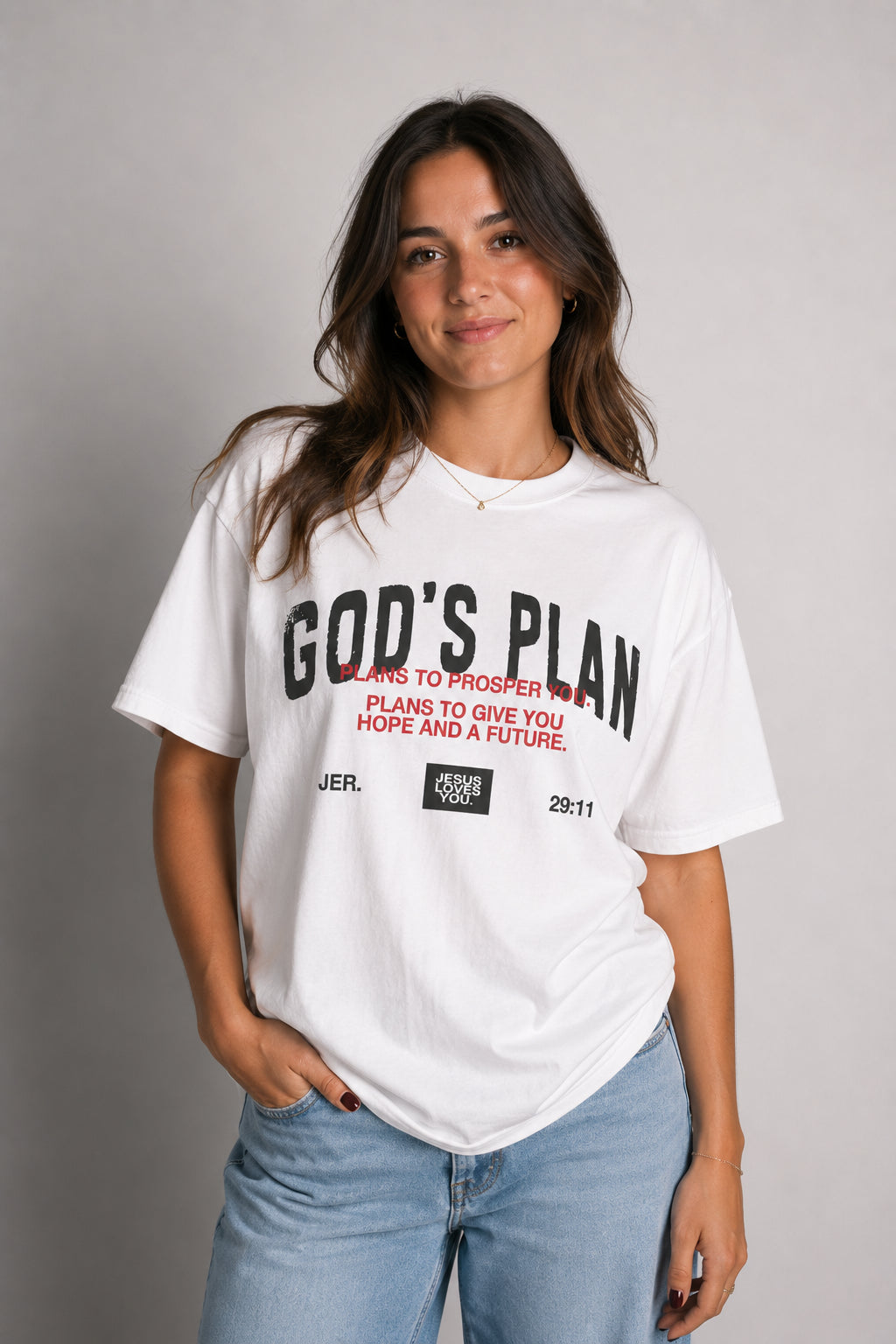 NEW || "God's Plan" Tee Jesus Loves You