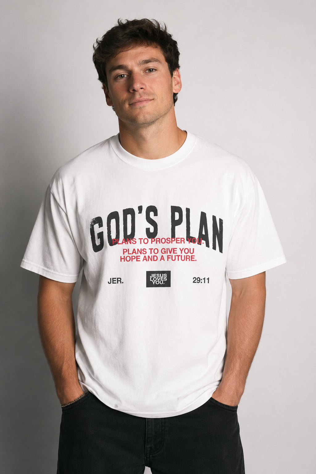 NEW || "God's Plan" Tee Jesus Loves You