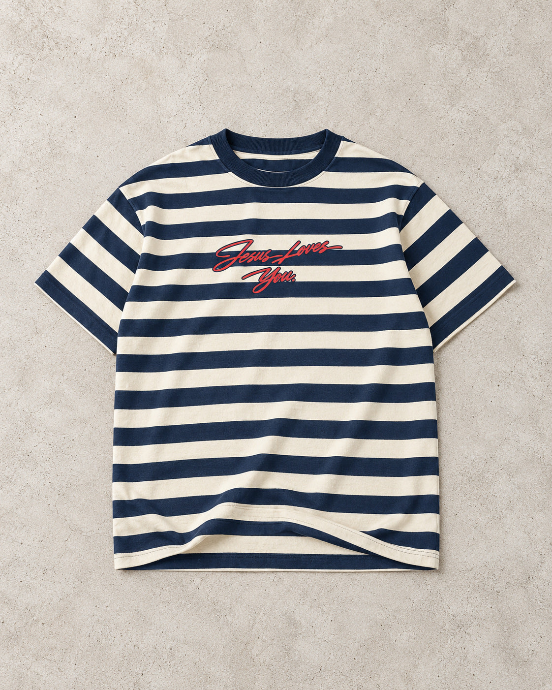 LMTD || Striped "Script Logo" || Heavyweight Oversized Tee JLY Limited