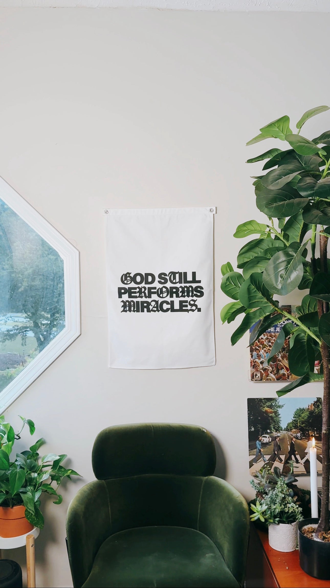 LMTD || "Miracles" Large Canvas Flag