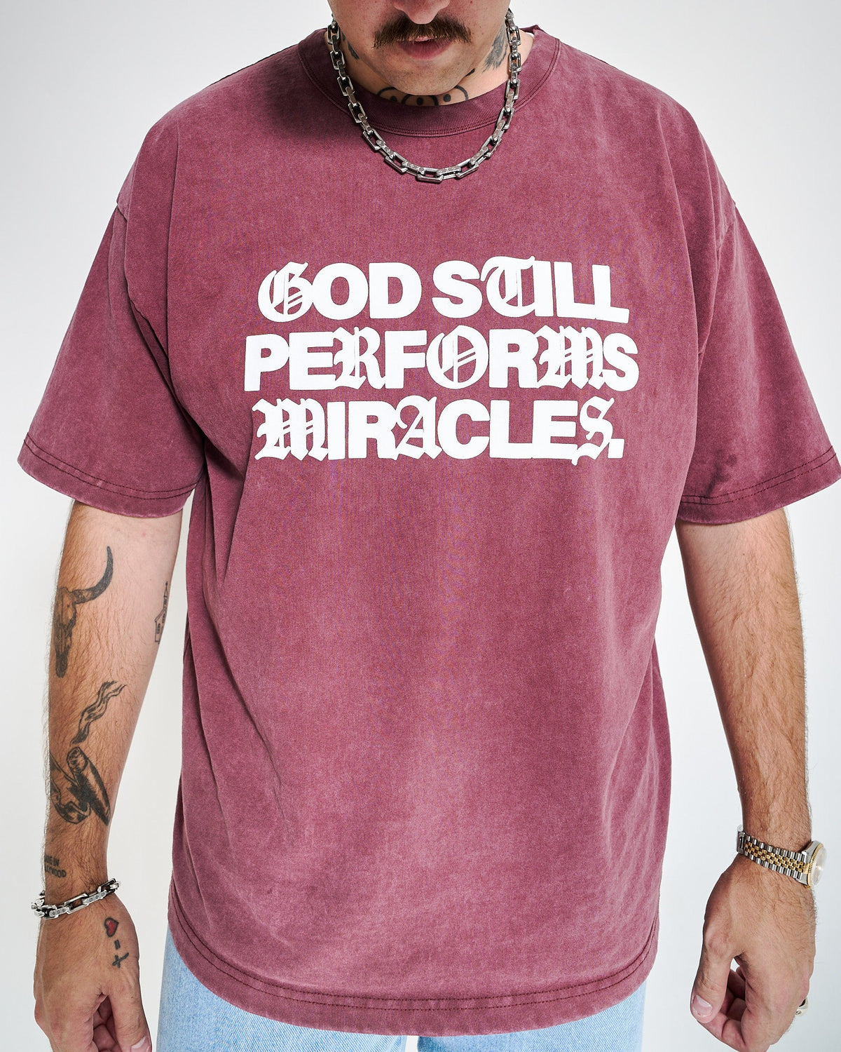 LMTD || "Miracles" 9 Oz. Max Heavyweight Tee || Mahogany JLY Limited