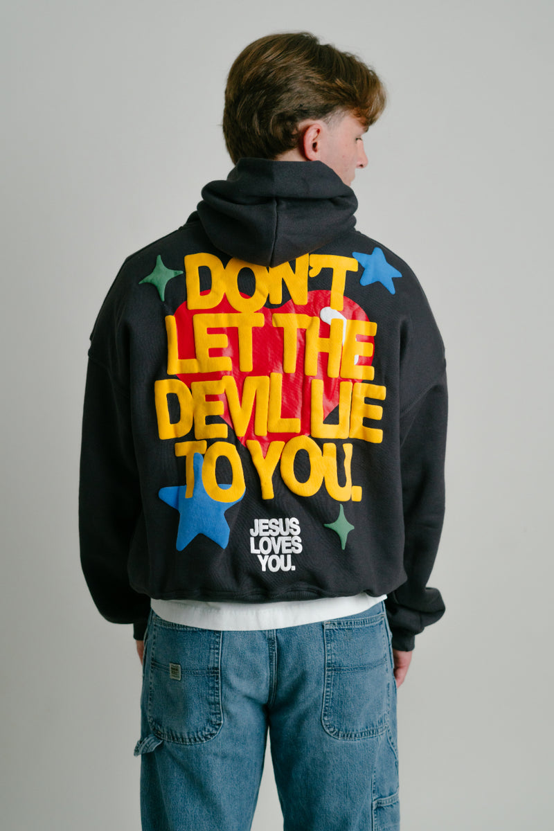 LUX || "The Devil Is A Liar" Hoodie || 32 Oz. || Cropped Fit
