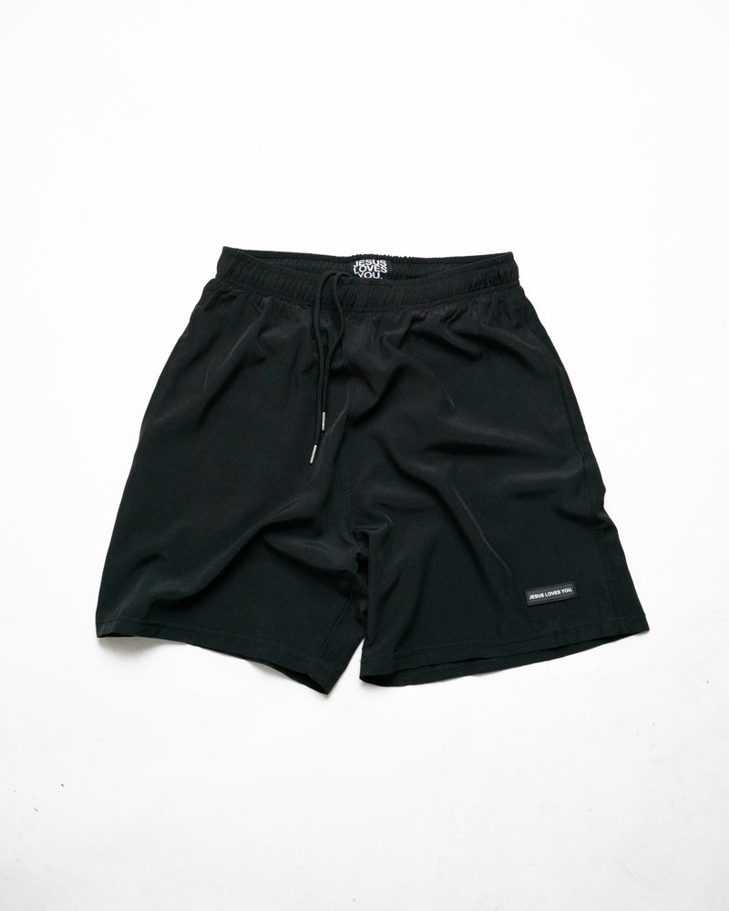 LMTD || Jet Black Running Shorts