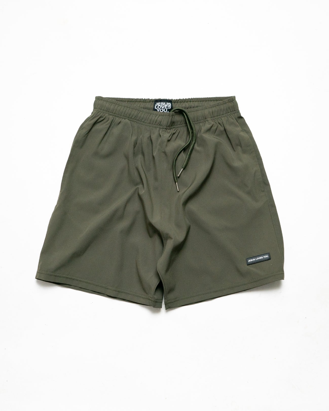 LMTD || Olive Green Running Shorts