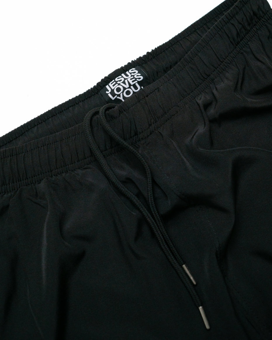 LMTD || Jet Black Running Shorts