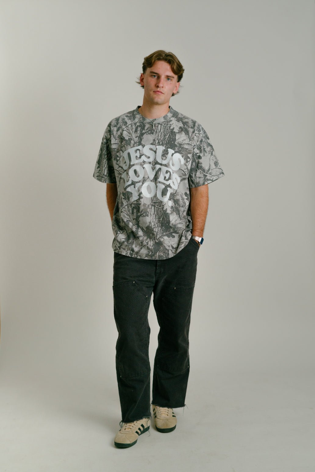 LMTD || Heavyweight "Midnight Oak" Camo Tee || Oversized - | Jesus Loves You