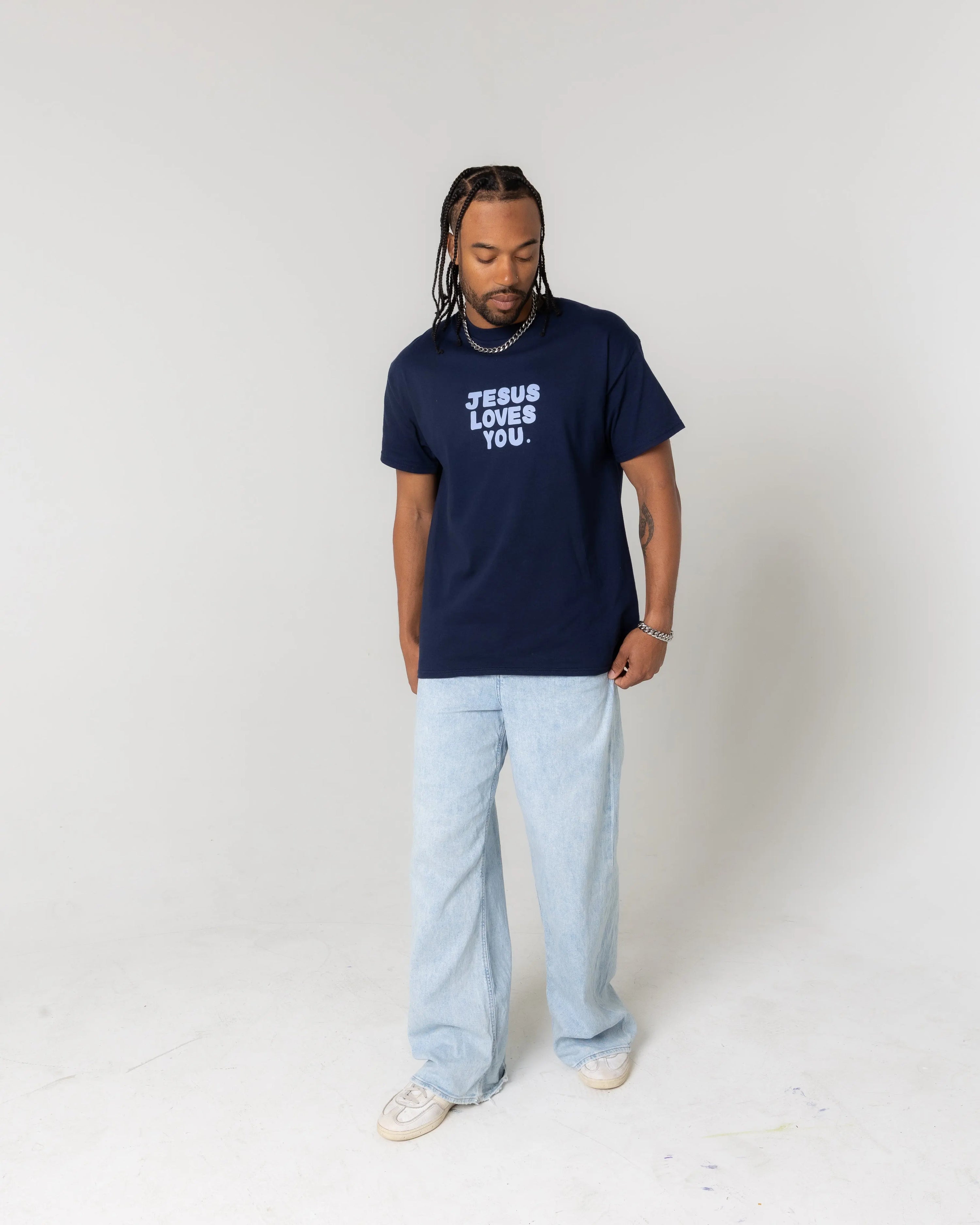 "Glory Of God" Tee || Navy - SS T-Shirt | Jesus Loves You