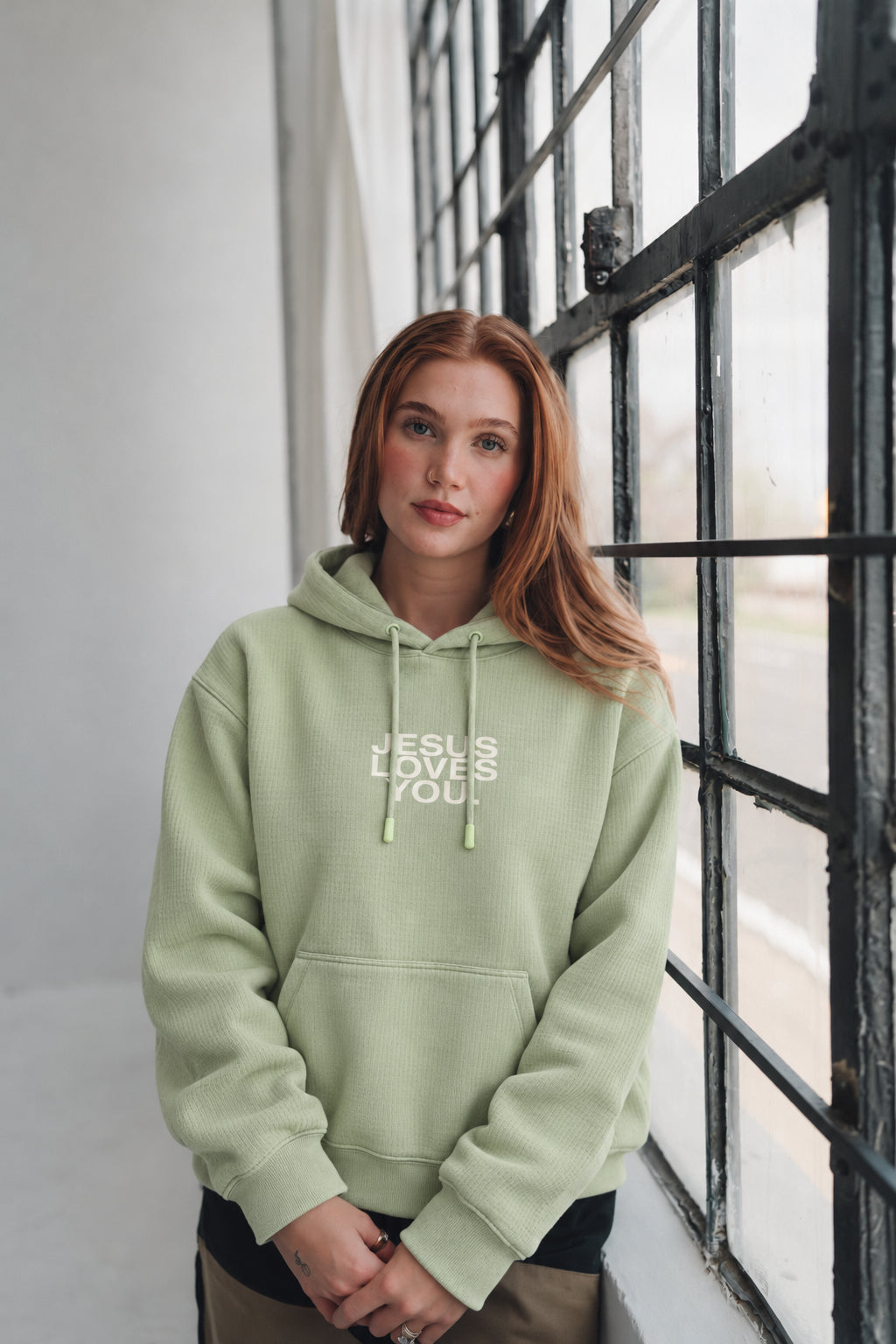 LMTD ||  Matcha Logo Heavyweight Waffle Hoodie JLY Limited