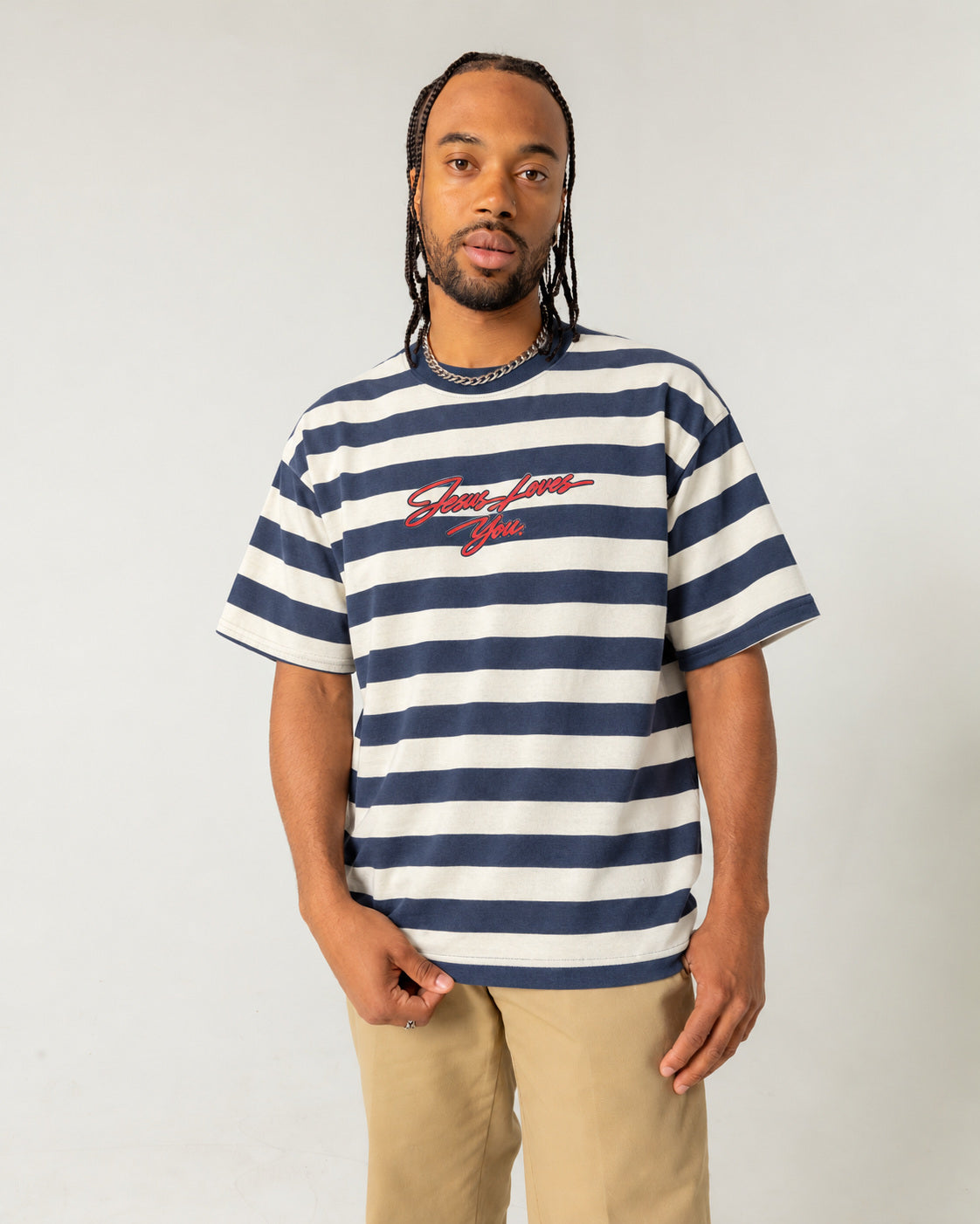 LMTD || Striped "Script Logo" || Heavyweight Oversized Tee JLY Limited