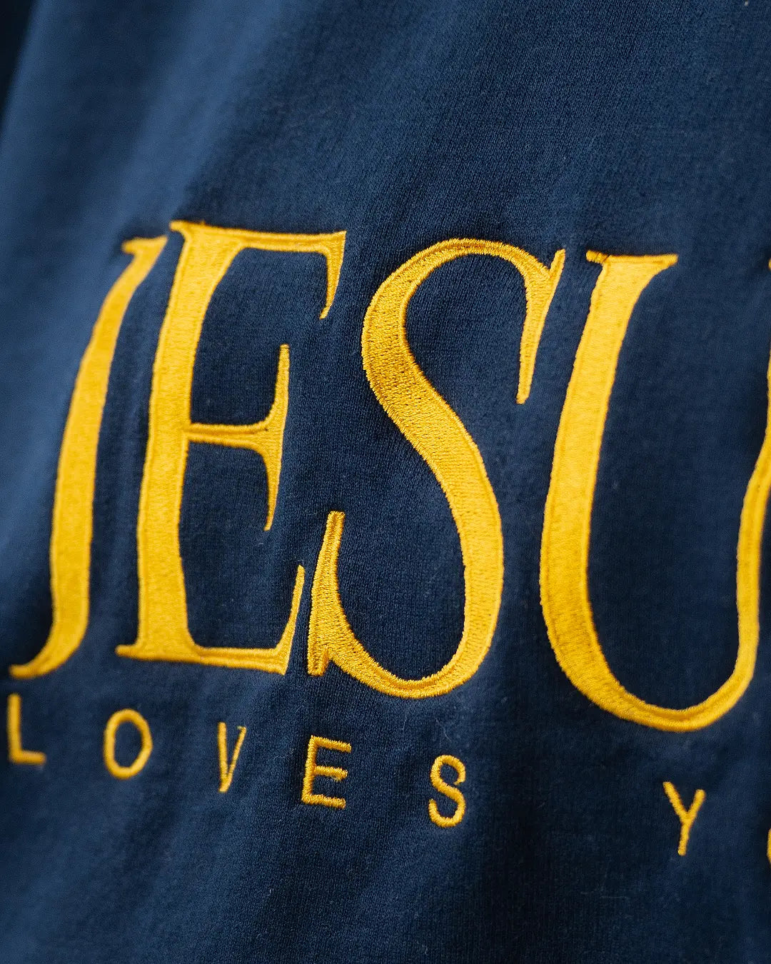 Vintage Embroidered Crew || Navy Blue/Gold