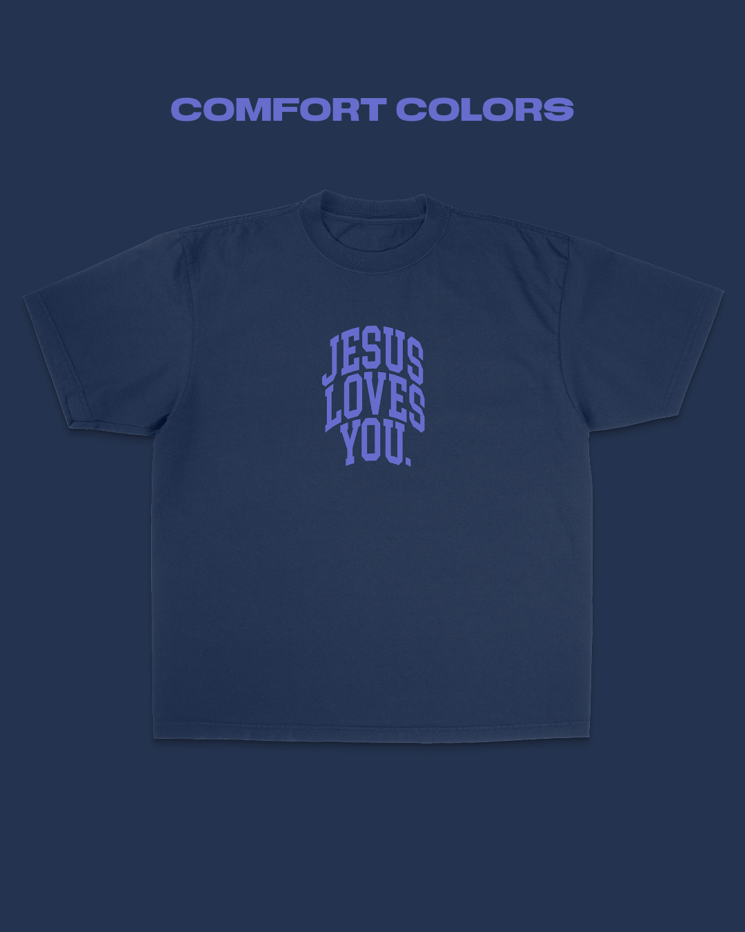 "University Logo" Comfort Colors Tee || Navy