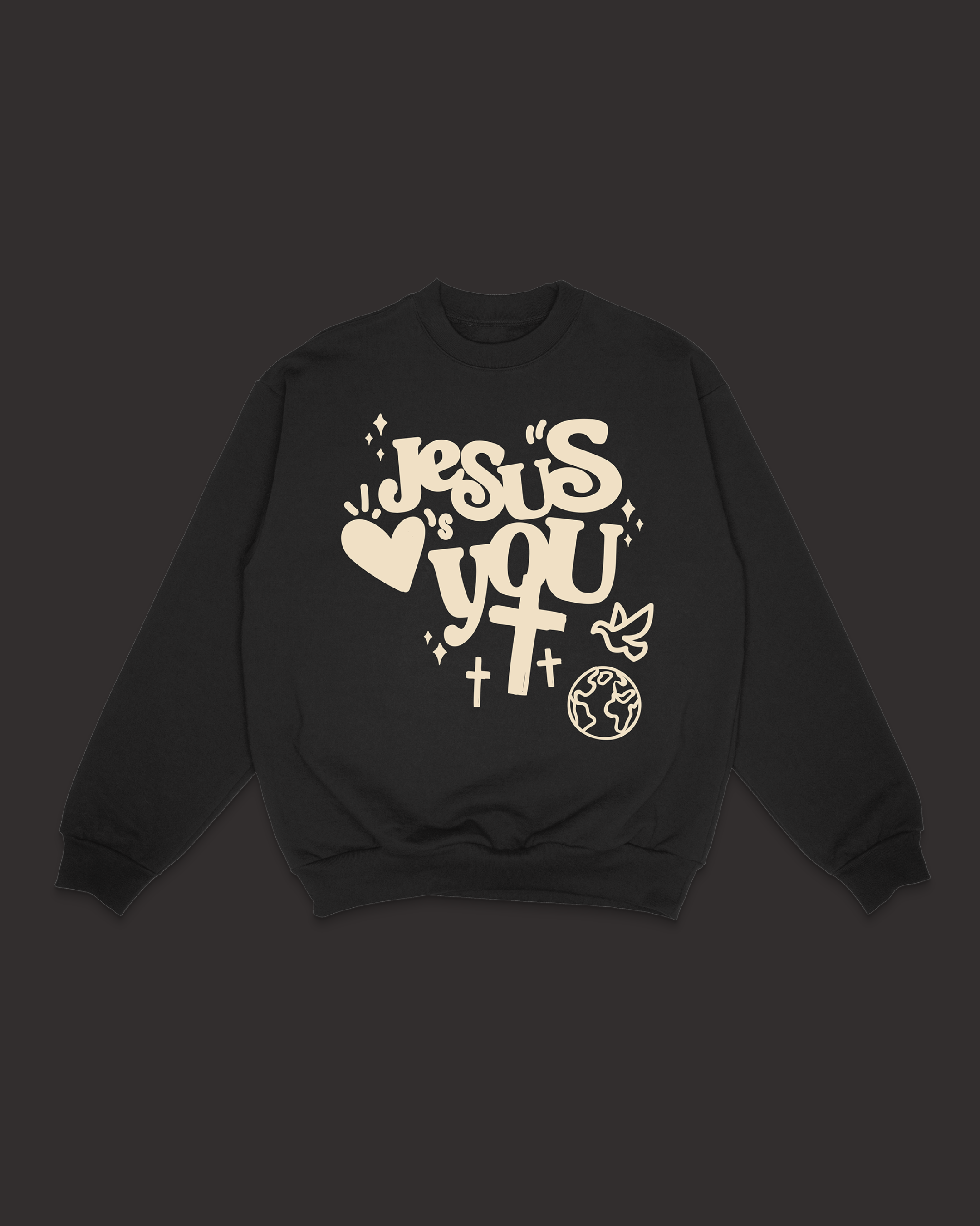 NEW || "World's Greatest Love Story" Crewneck || Black & Cream