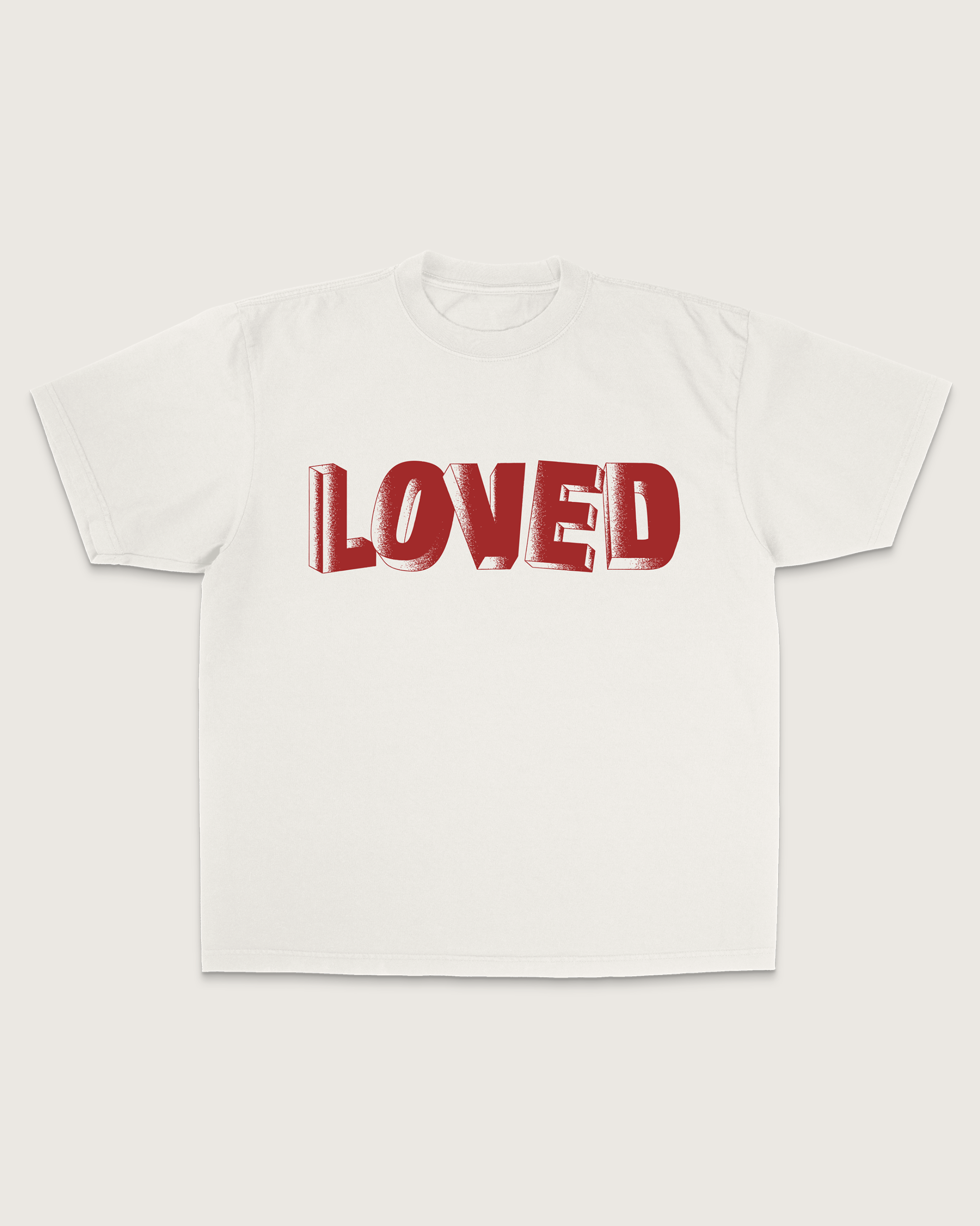 "LOVED" 3-D Letter Tee