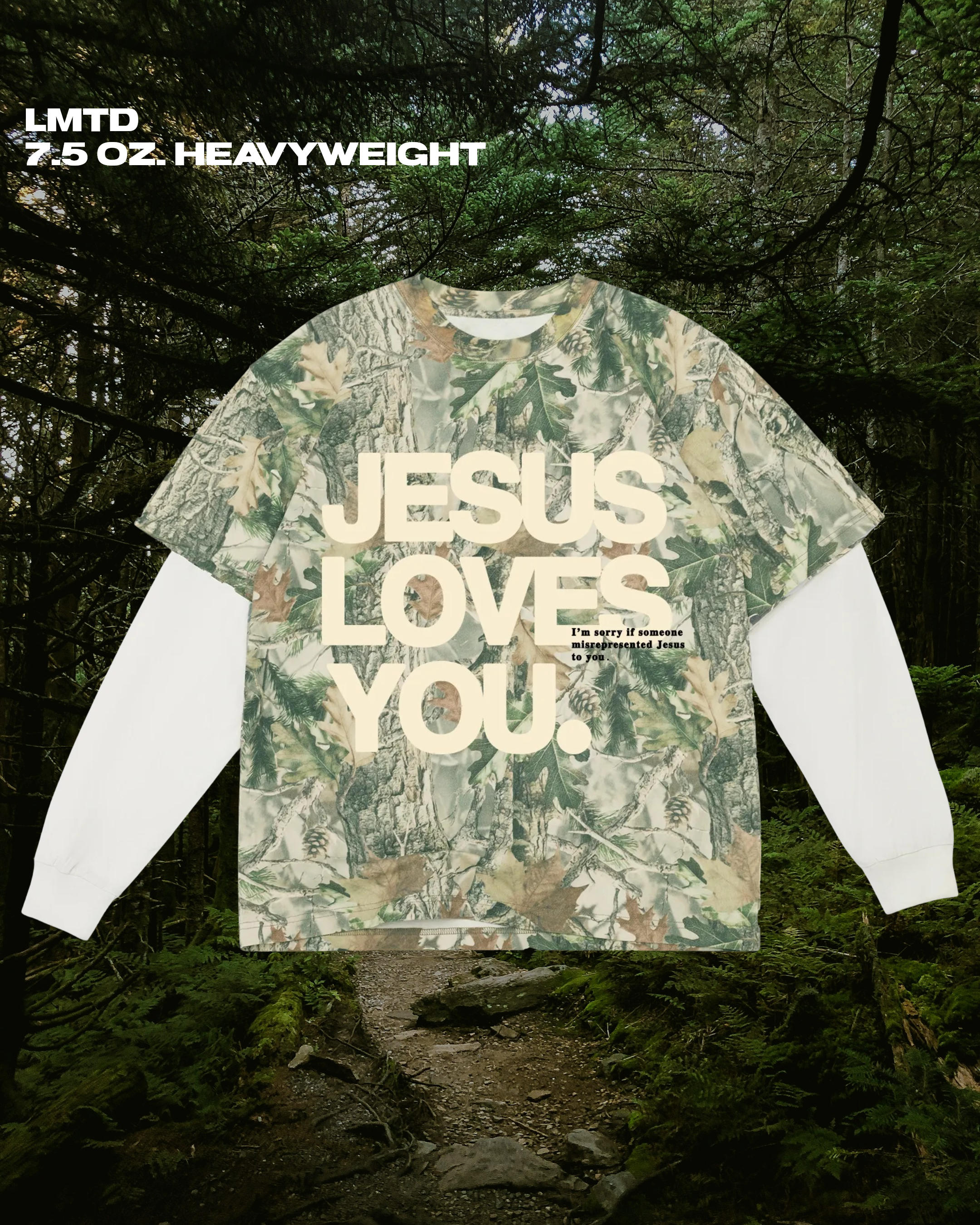 LMTD || Double Sleeve Ivory/Camo || 7.5 OZ. {Pre-Order}