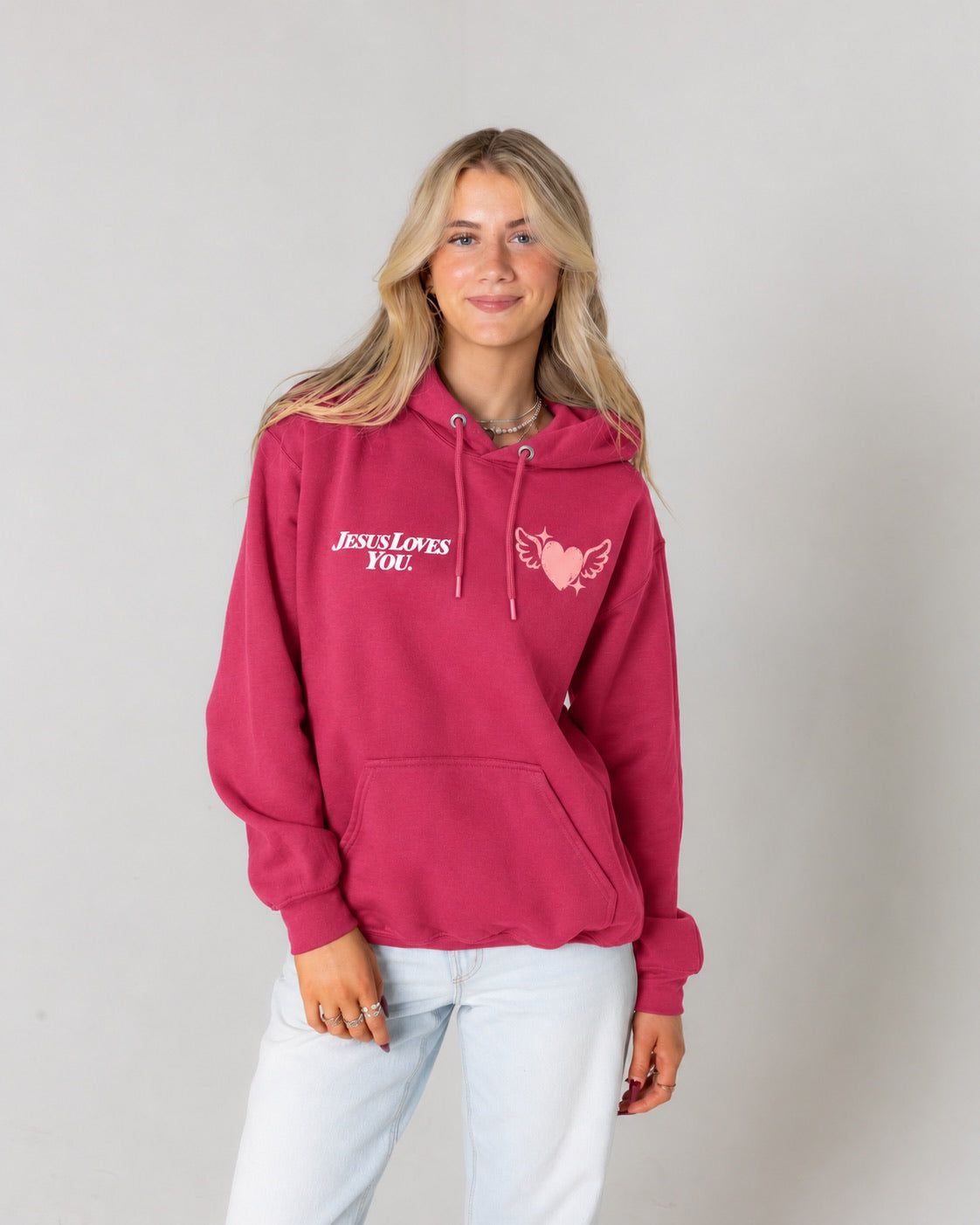 NEW || "Love Set Me Free" Hoodie Jesus Loves You