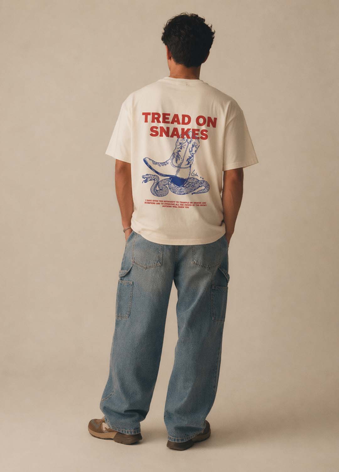 "Tread On Snakes" Comfort Colors Tee || Ivory Jesus Loves You