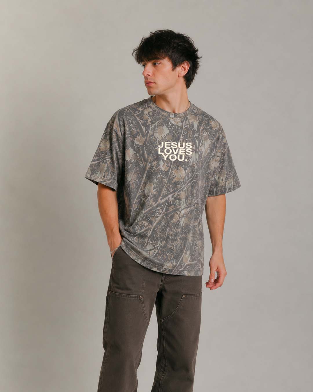 NEW || Woodland Camo Logo Tee
