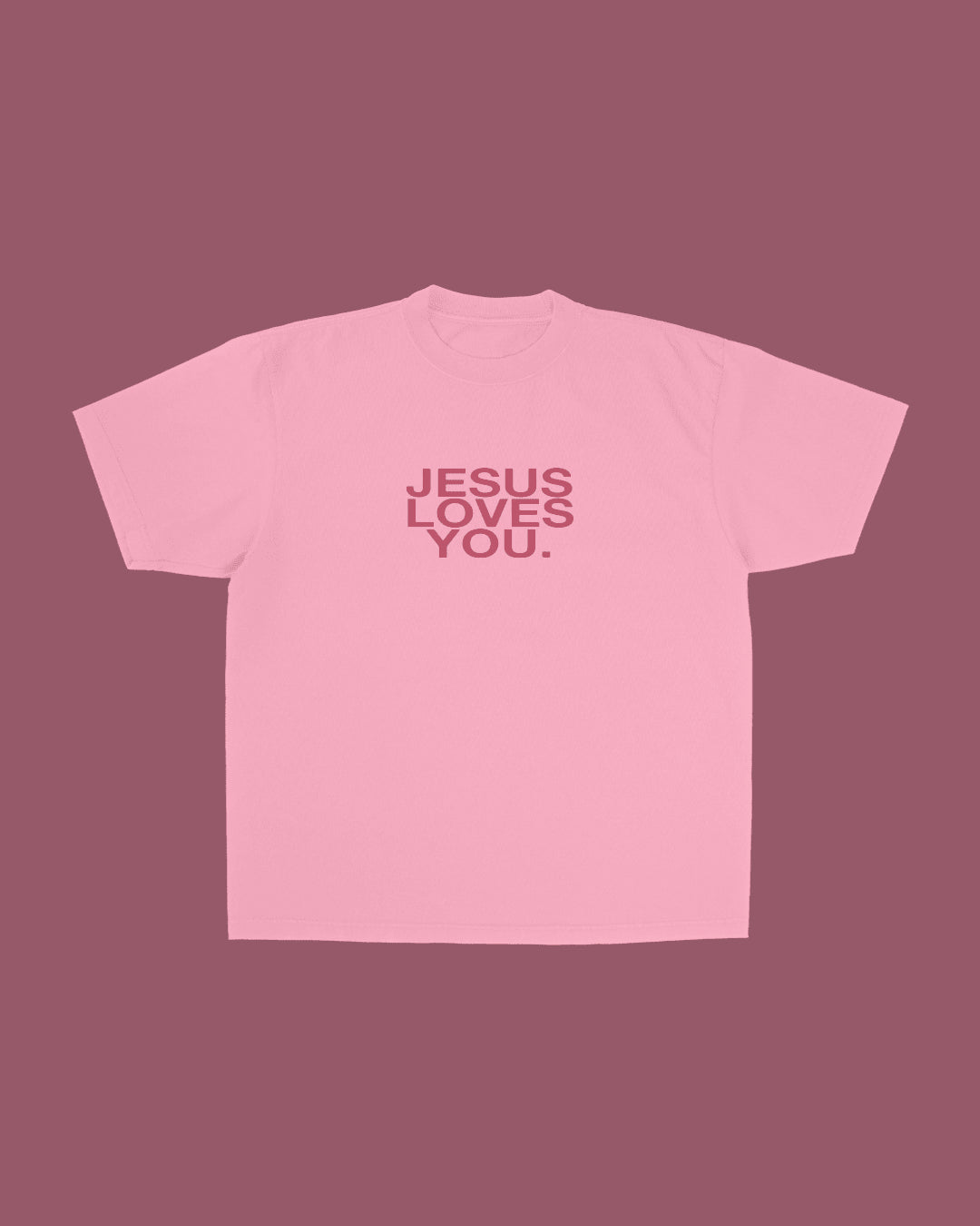 Pink Clay Logo Tee - SS T-Shirt | Jesus Loves You