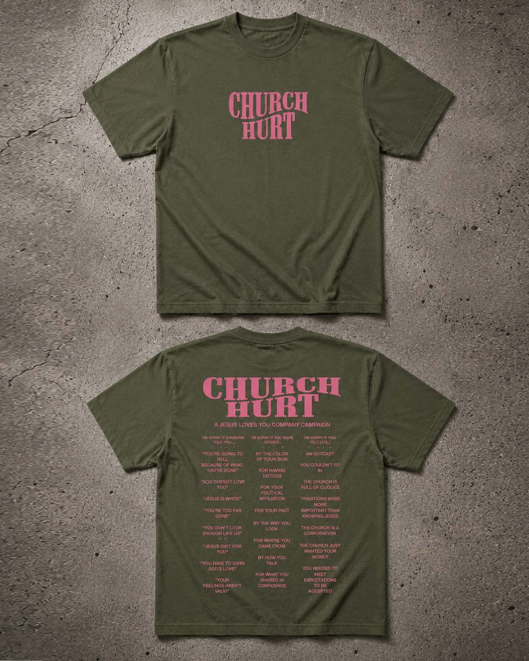 "Church Hurt Collection" || Statement Tee Jesus Loves You