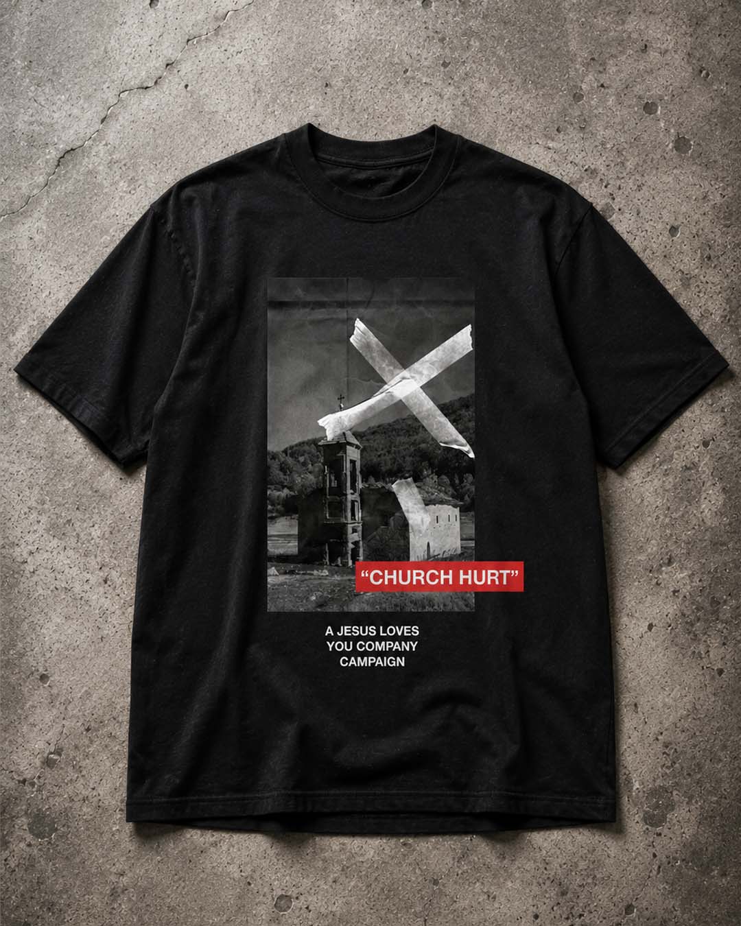 "Church Hurt Collection" || Graphic Tee Jesus Loves You