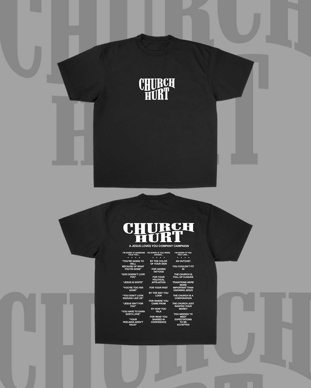 "Church Hurt Collection" || Statement Tee Jesus Loves You