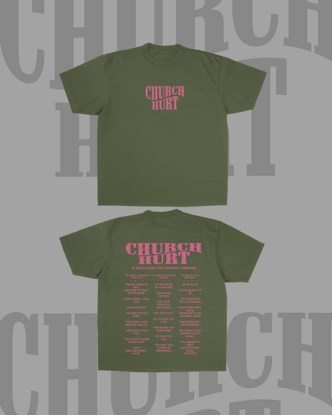 "Church Hurt Collection" || Statement Tee Jesus Loves You