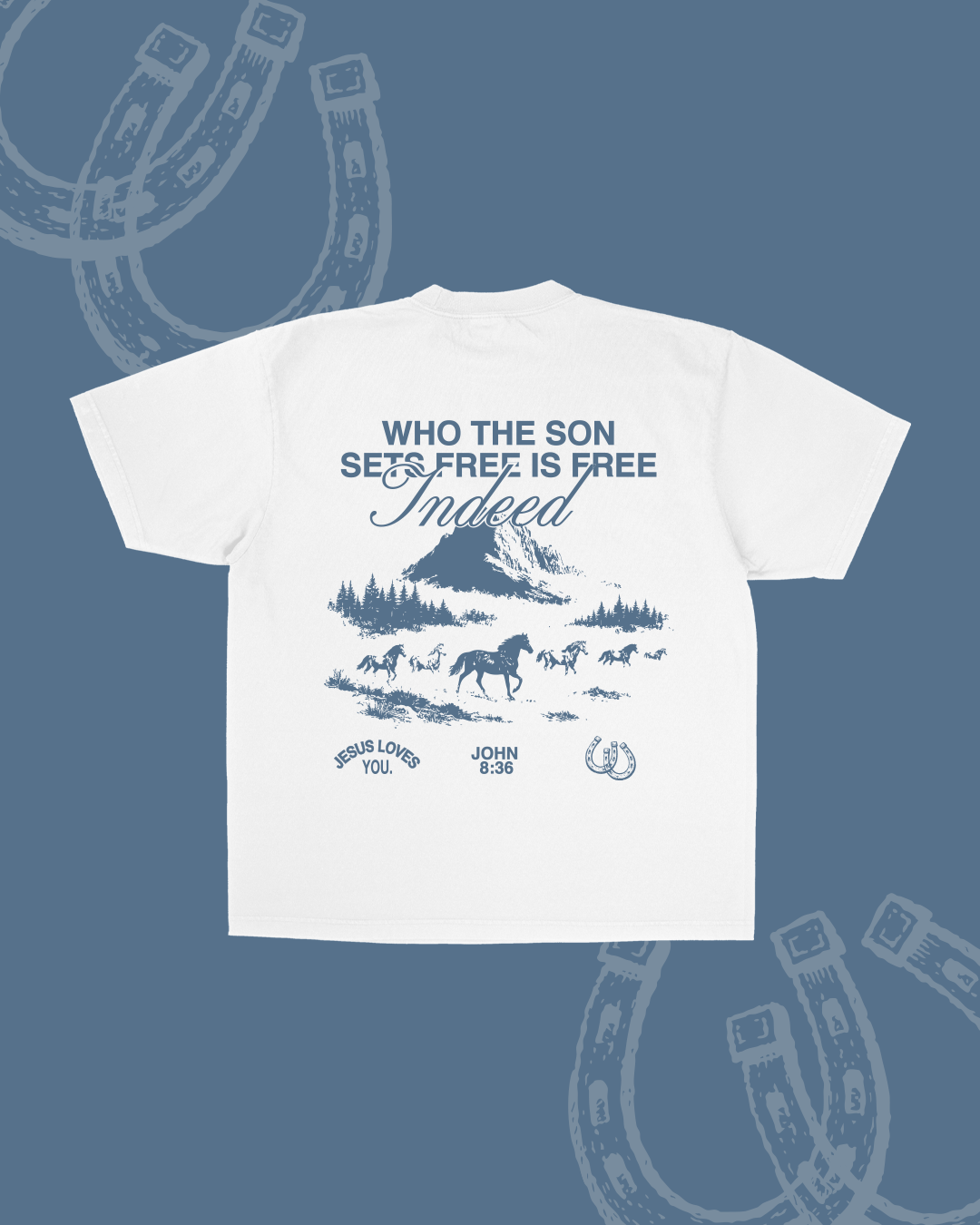 NEW || "Free Indeed" Tee Jesus Loves You