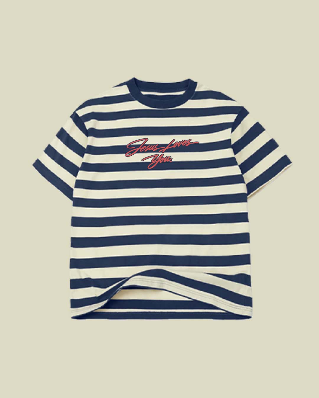 LMTD || Striped "Script Logo" || Heavyweight Oversized Tee