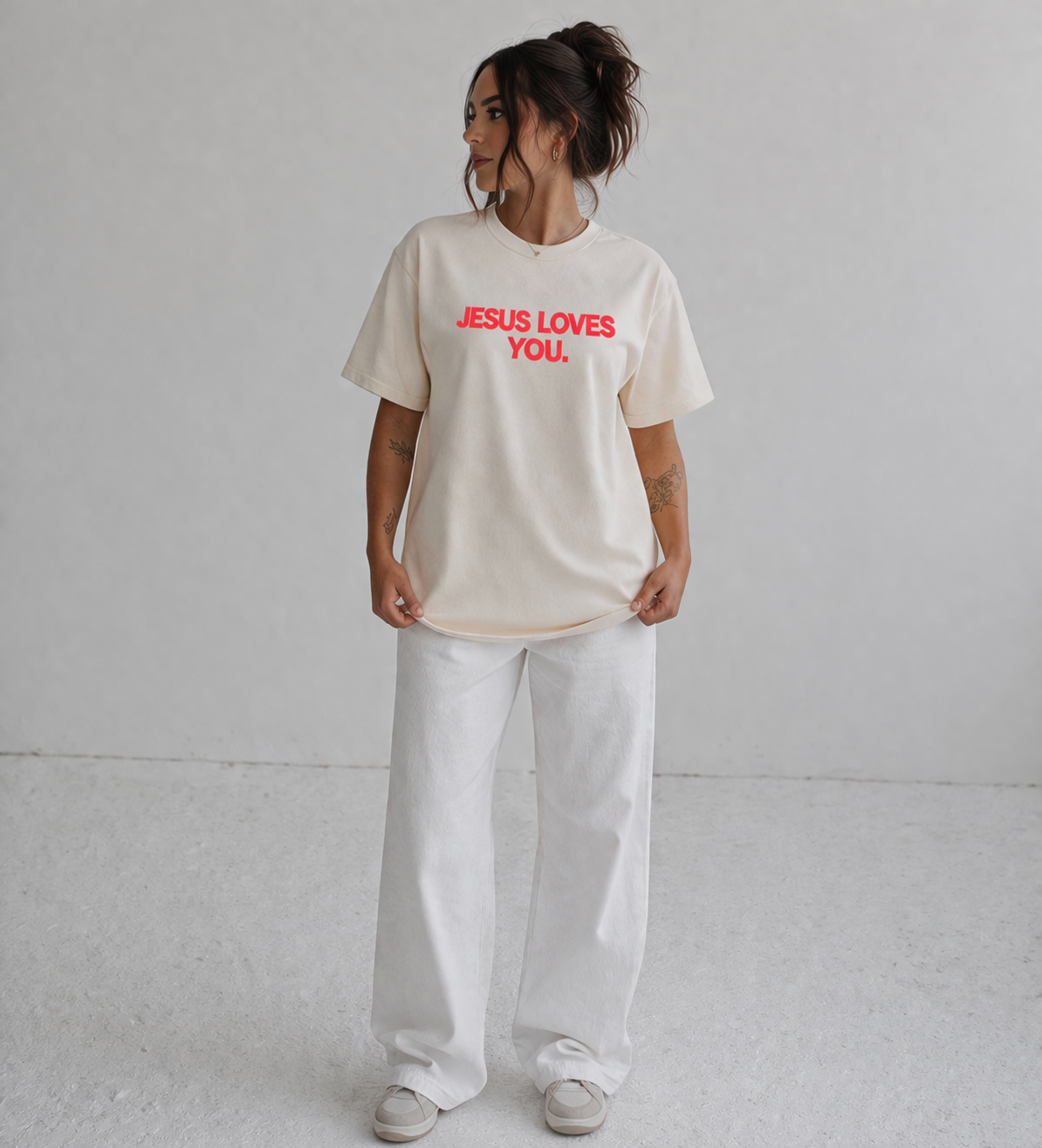 NEW || "Good News" Tee || Sand Jesus Loves You