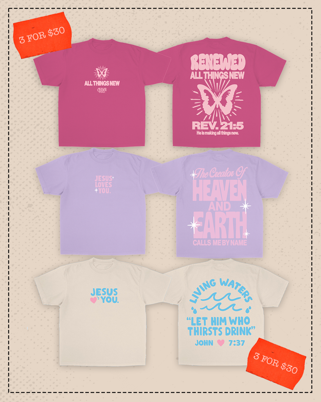 3 Shirt Bundle || Save $$ || October