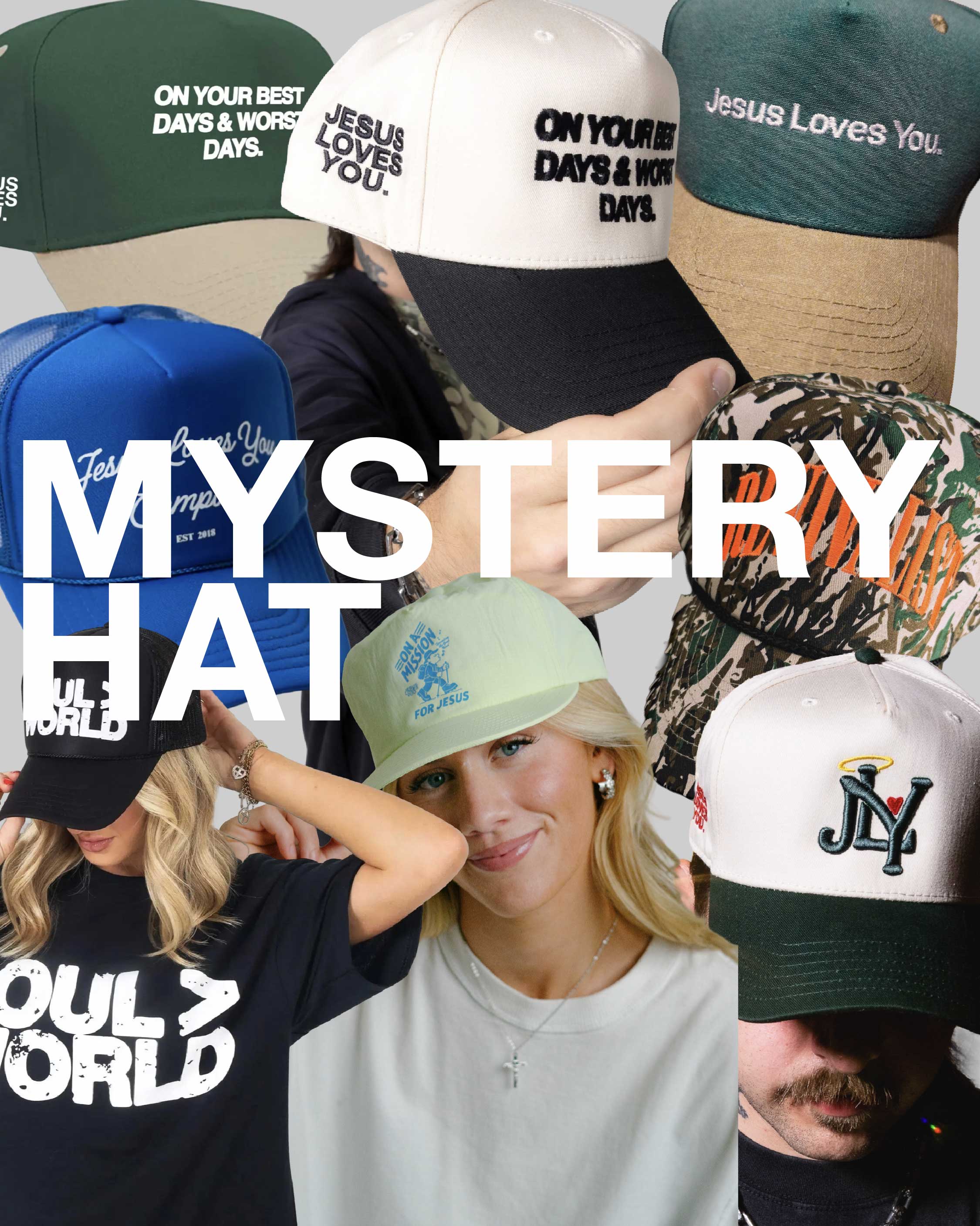 Mystery Hat Jesus Loves You