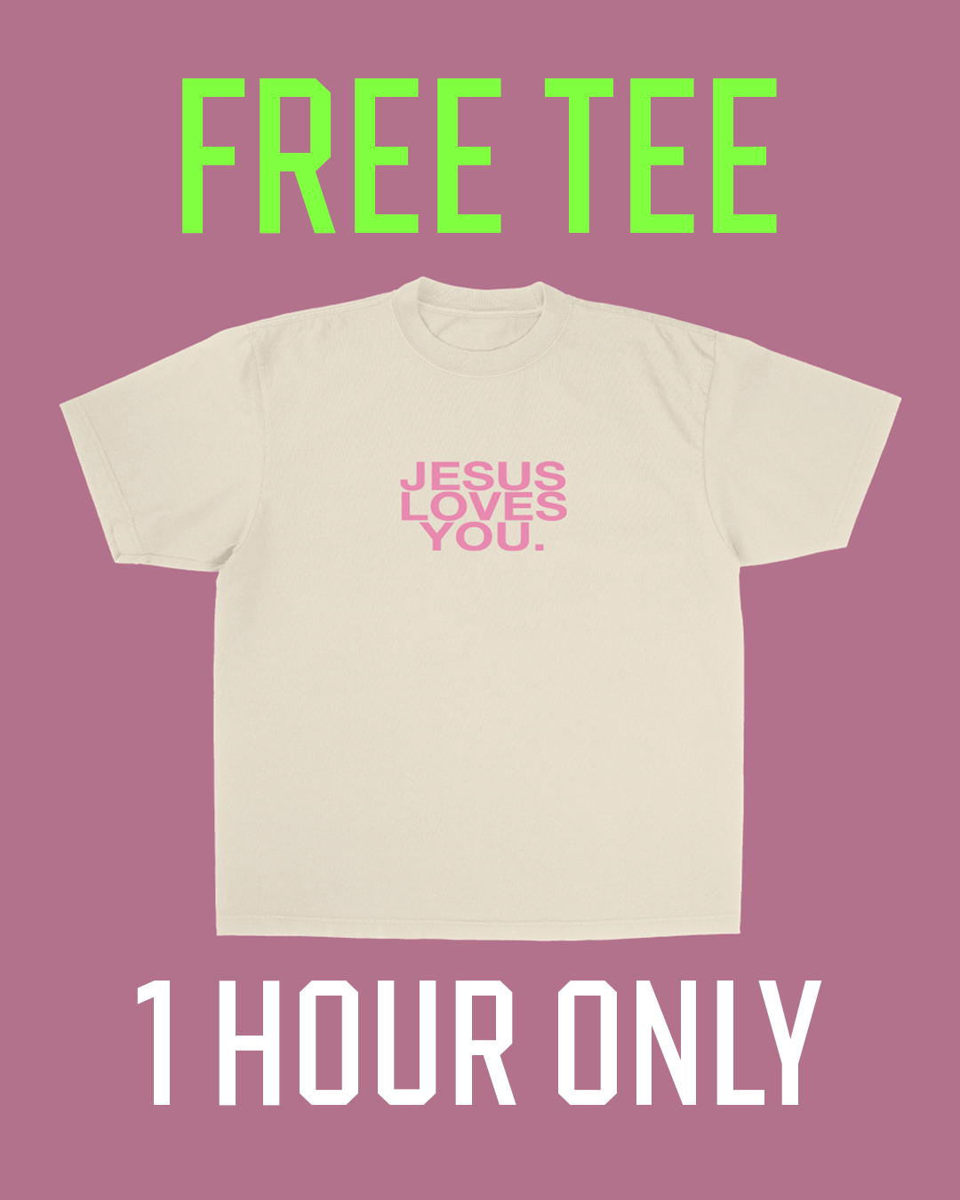 FREE TEE - "Light Sand" Logo Tee