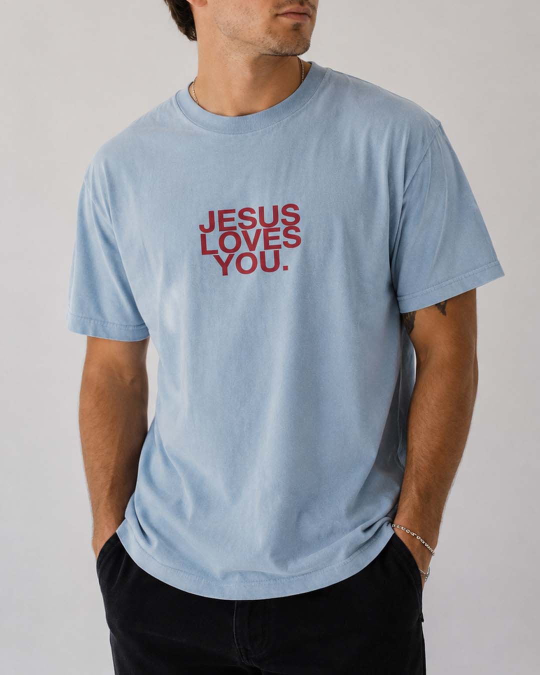 New ||  Comfort Colors Logo Tee || Seaside Blue