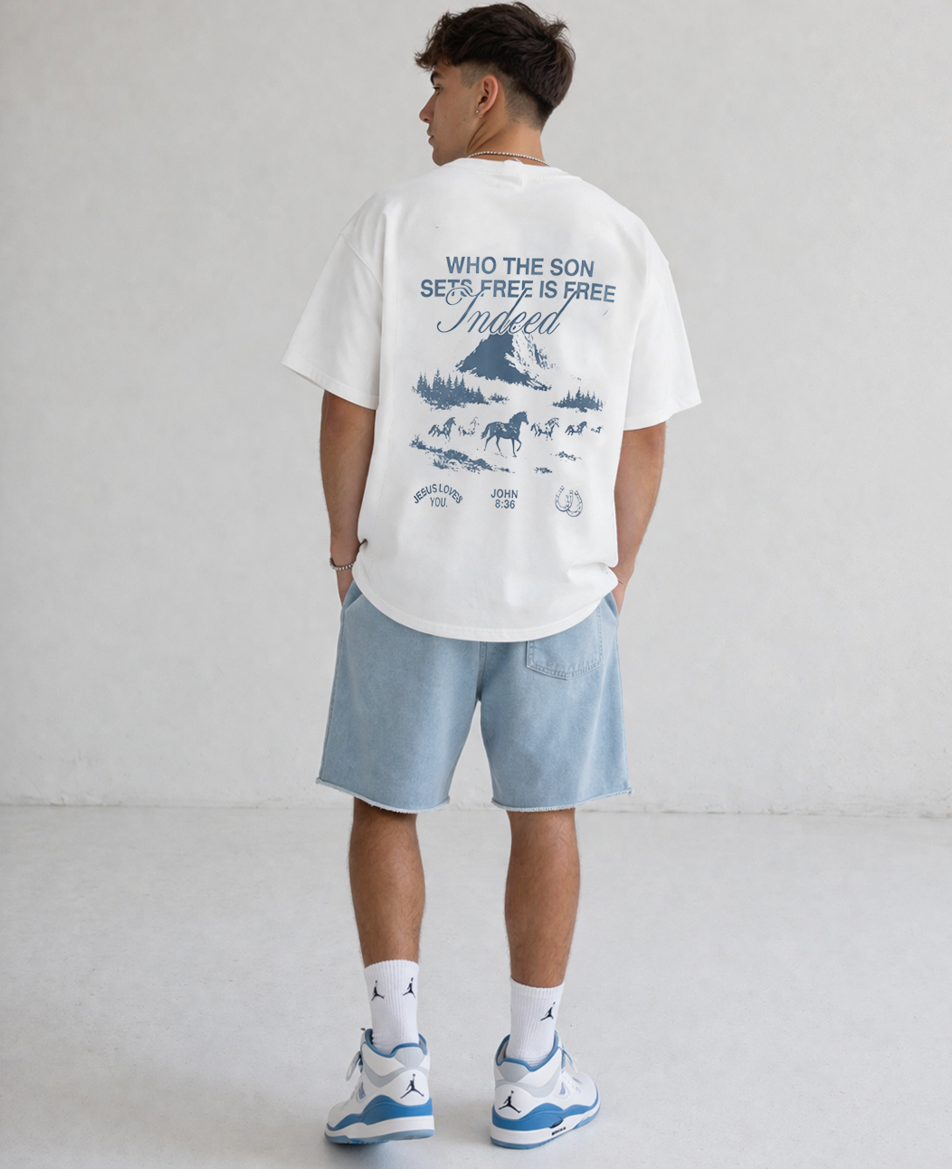 NEW || "Free Indeed" Tee Jesus Loves You