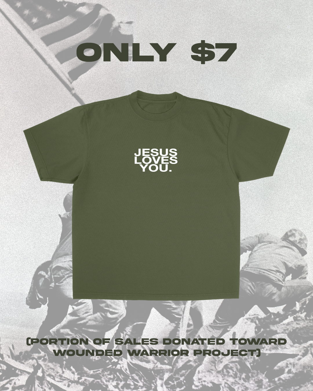 Veteran's Day || Army Green Logo Tee