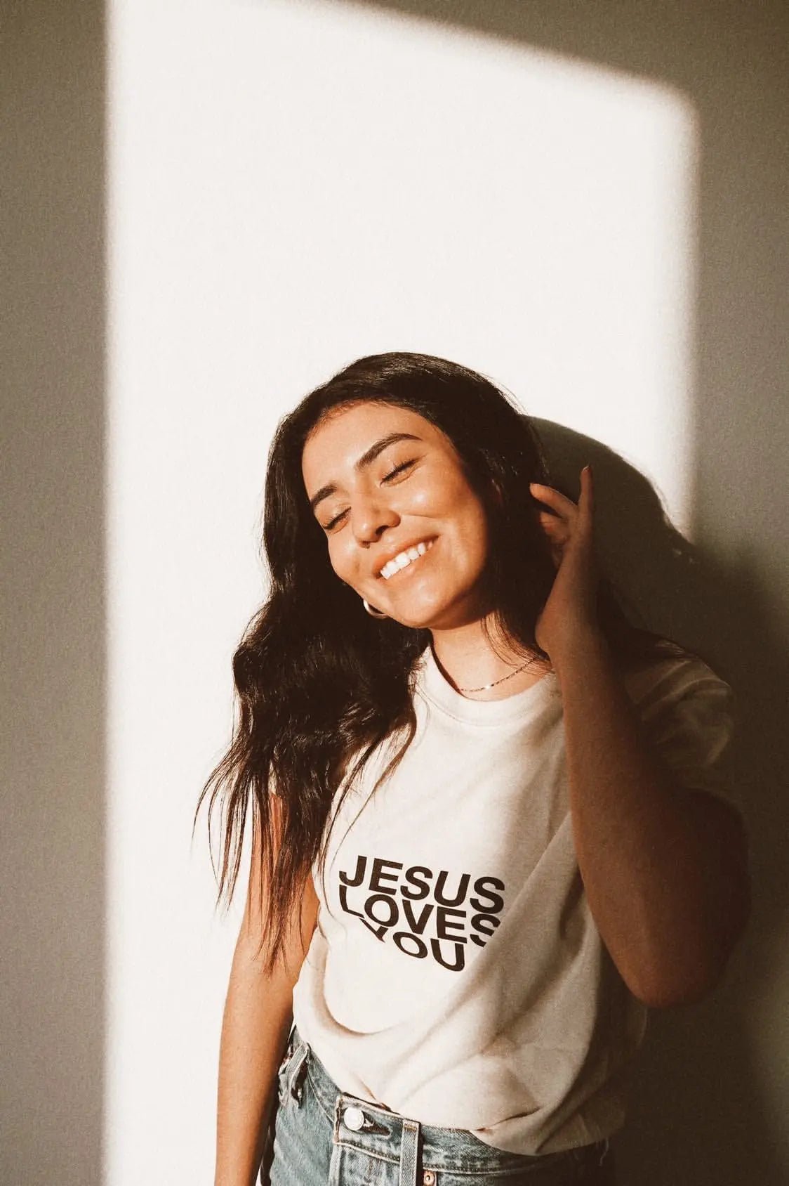 Sand Tan Logo Tee (1 Seller) - SS T-Shirt | Jesus Loves You