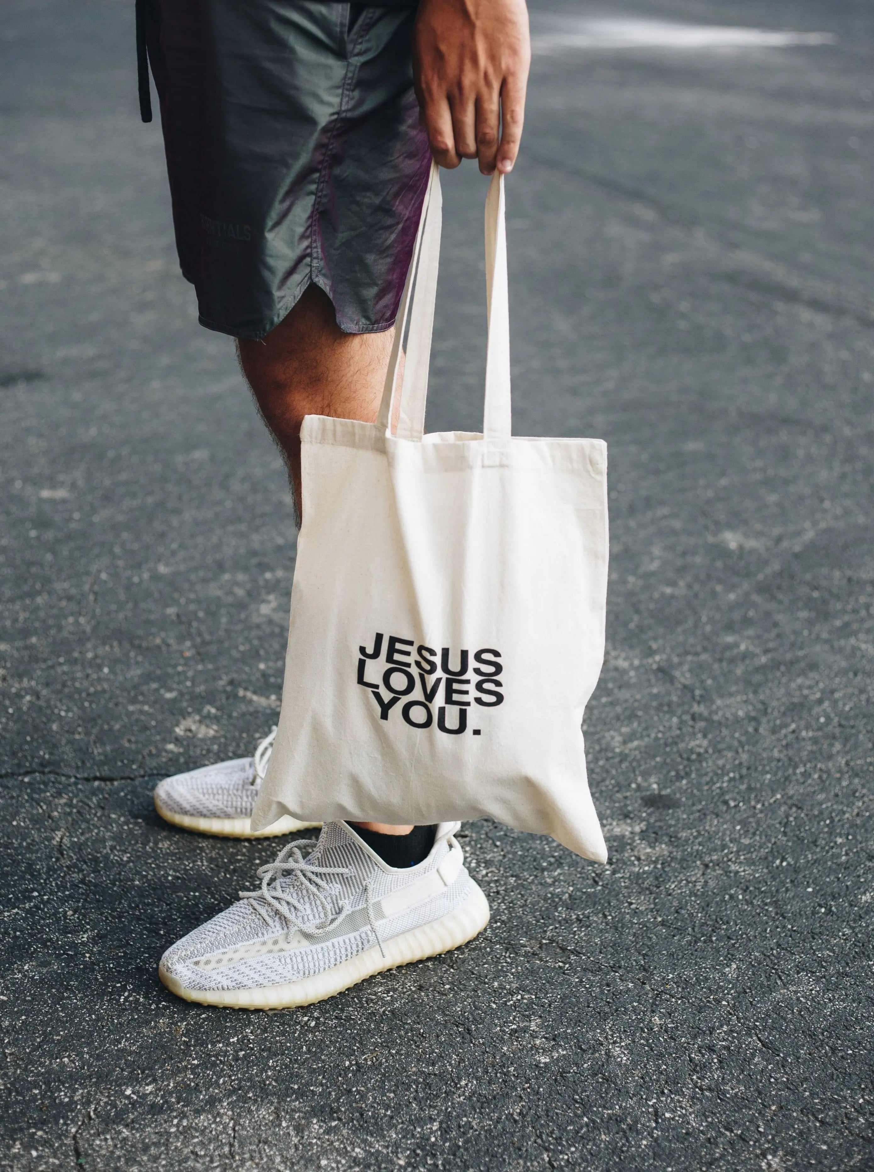 Jesus Loves You Premium Canvas Tote Bag Jesus Loves You